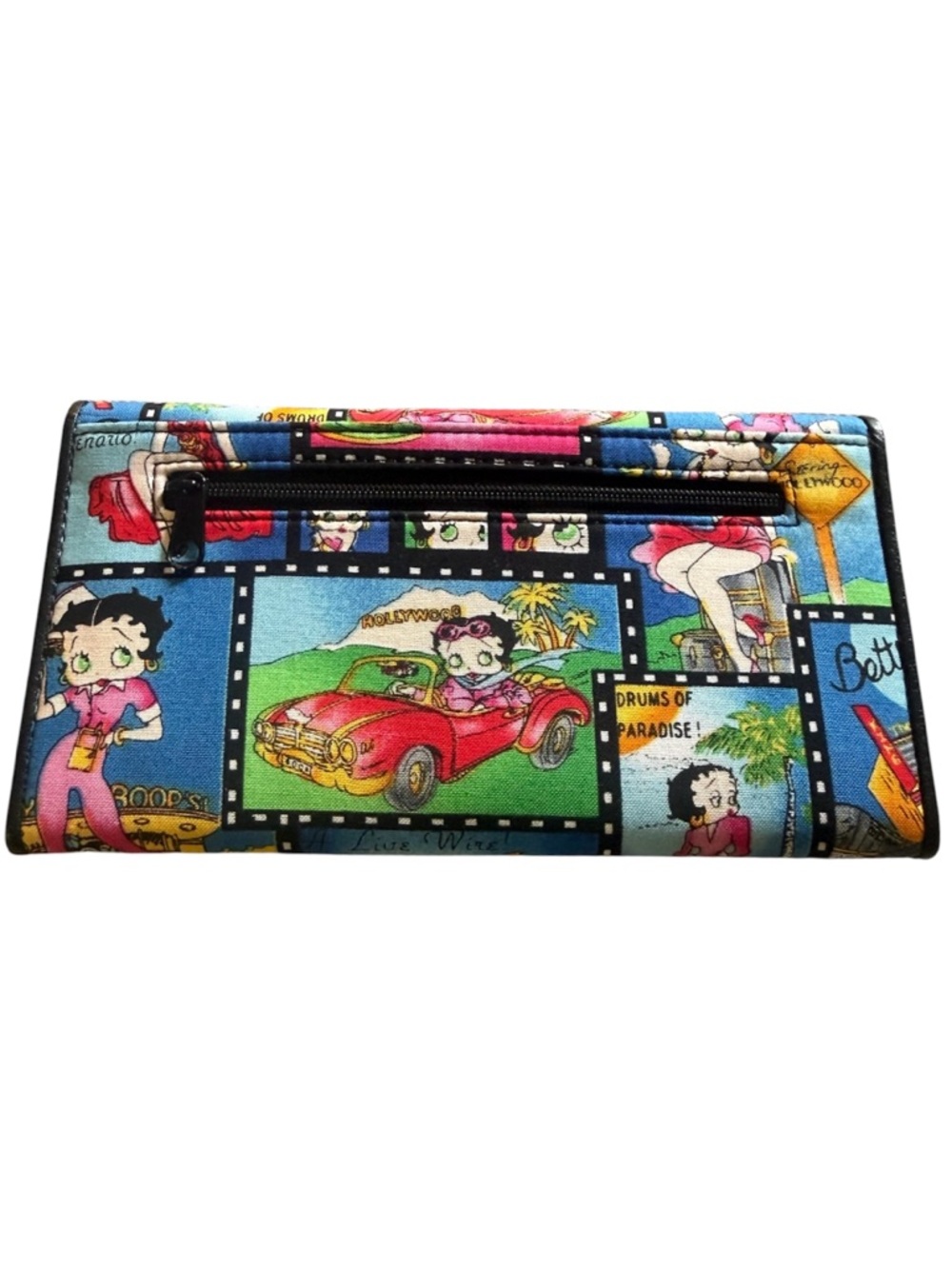 Vintage Iconic Betty Boop “Entering Hollywood” Multi Photos Fabric Snap Wallet - Picture 3 of 16